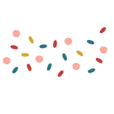 Multicolor polka dots